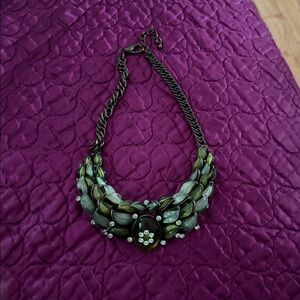 Vintage Elegant Green Statement Necklace $50